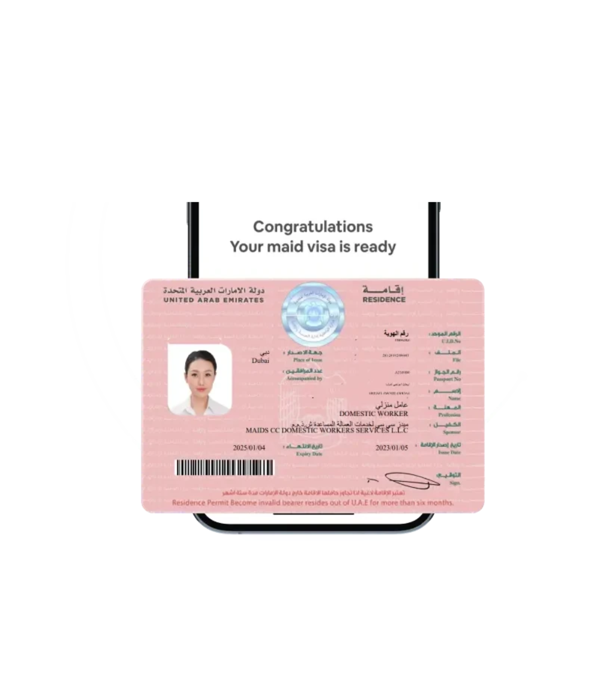 Maid visa documentation